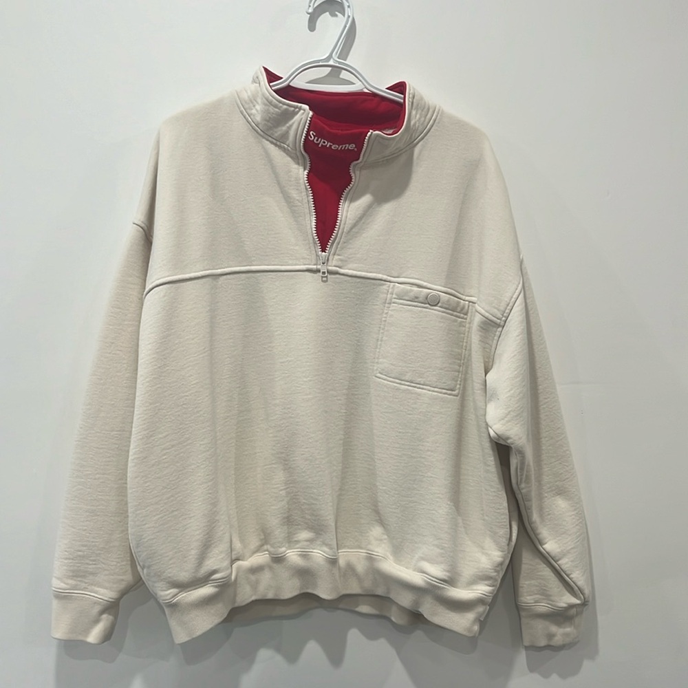 Supreme Washed Half Zip Pullover